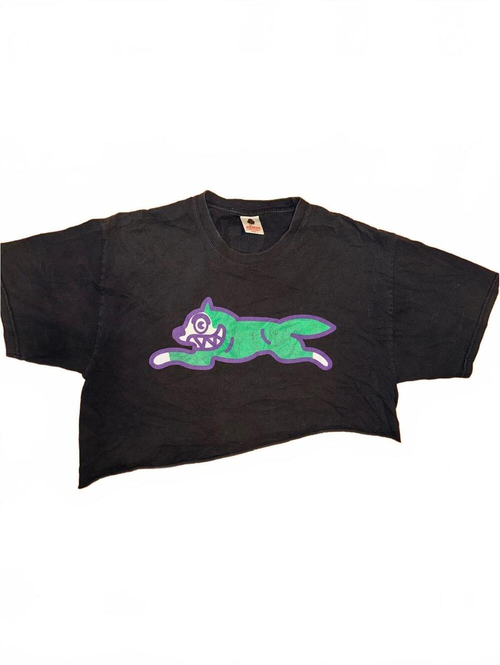 ICECREAM Running Dog T-Shirt Black Green Purple Skate Brand Size L